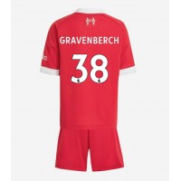 Liverpool Ryan Gravenberch #38 Domáci Detský futbalový dres 2025-26 Krátky Rukáv (+ trenírky)